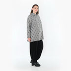 AKH Fashion 1892R Chemise, Gris clair-noir-blanc