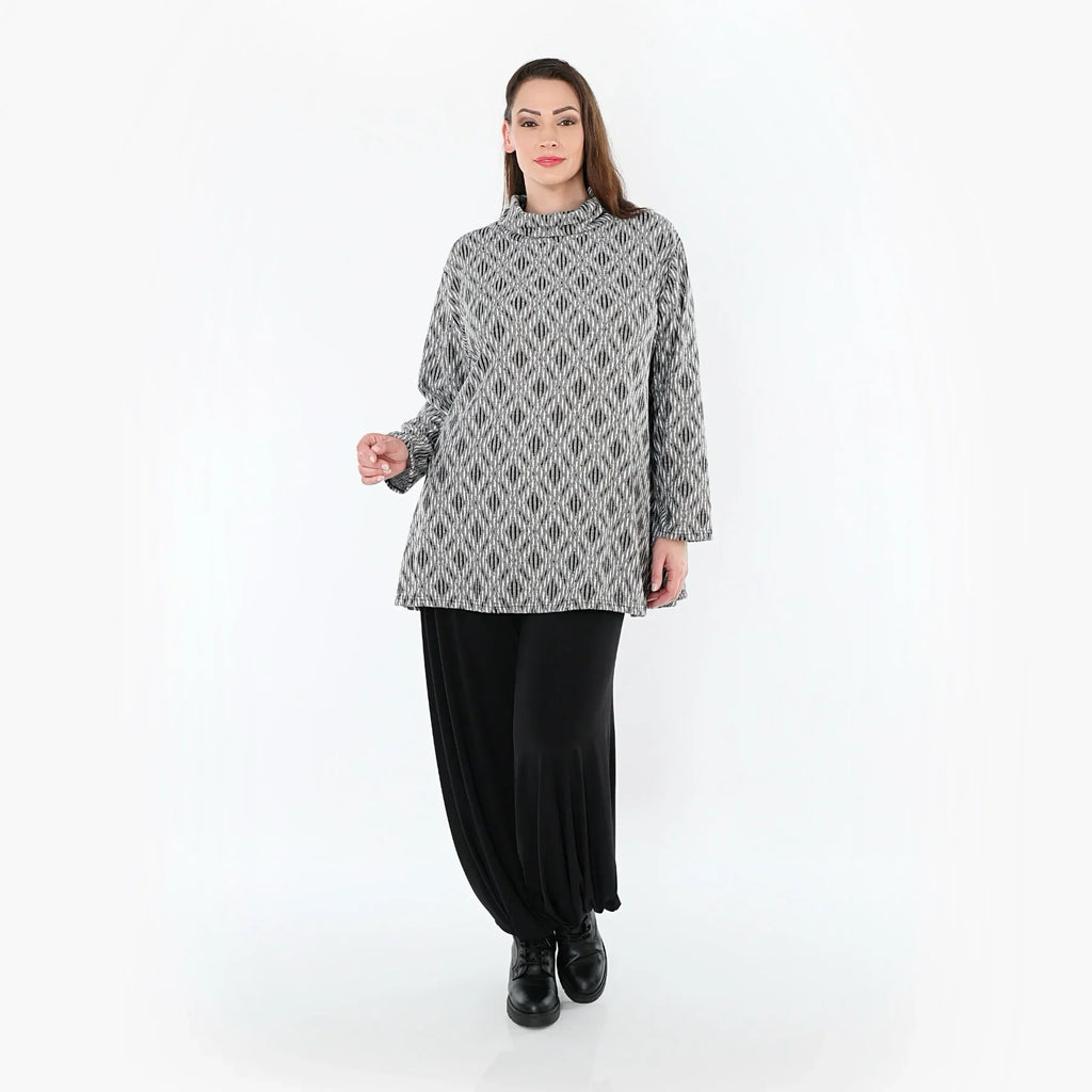 AKH Fashion 1892R Chemise, Gris clair-noir-blanc