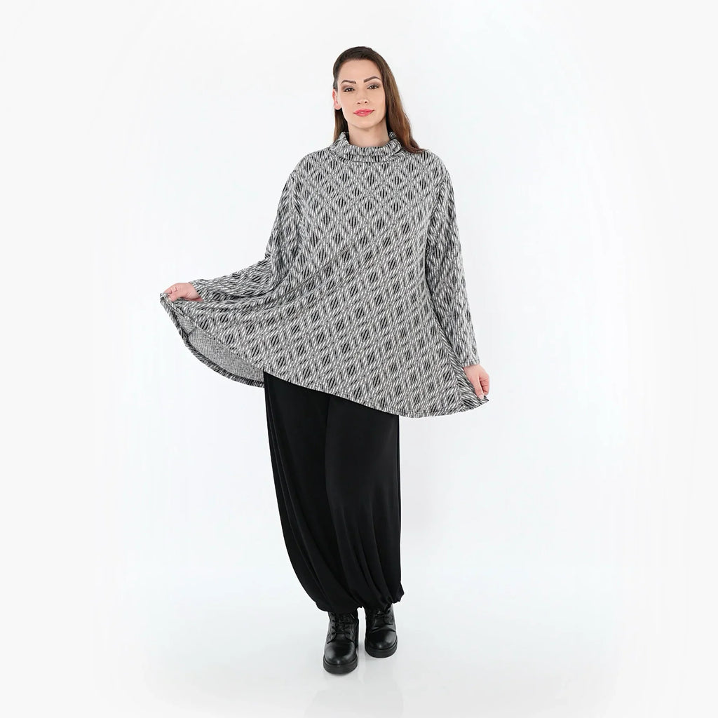 AKH Fashion 1892R Chemise, Gris clair-noir-blanc