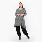AKH Fashion 521 Chemise, Gris-Noir-Blanc