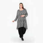 AKH Fashion 521 Chemise, Gris-Noir-Blanc