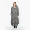 AKH Fashion 1926 Robe, Gris-Noir-Blanc