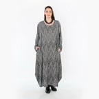 AKH Fashion 1926 Robe, Gris-Noir-Blanc