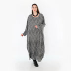 AKH Fashion 1926 Robe, Gris-Noir-Blanc