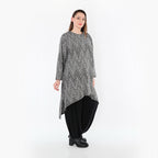 Chemise AKH Fashion 4656, gris-noir-blanc