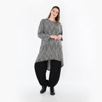 Chemise AKH Fashion 4656, gris-noir-blanc