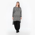 Chemise AKH Fashion 4656, gris-noir-blanc