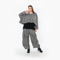 AKH Fashion 7011 Surjupe, Gris-Noir-Blanc