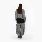 AKH Fashion 8069 Pantalon, Gris-Noir-Blanc