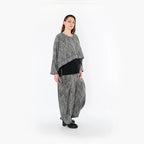 AKH Fashion 8069 Pantalon, Gris-Noir-Blanc