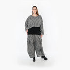 AKH Fashion 8069 Pantalon, Gris-Noir-Blanc