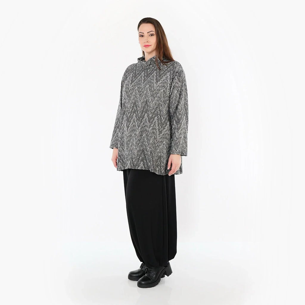 AKH Fashion 1892R Chemise, Gris-Noir-Blanc