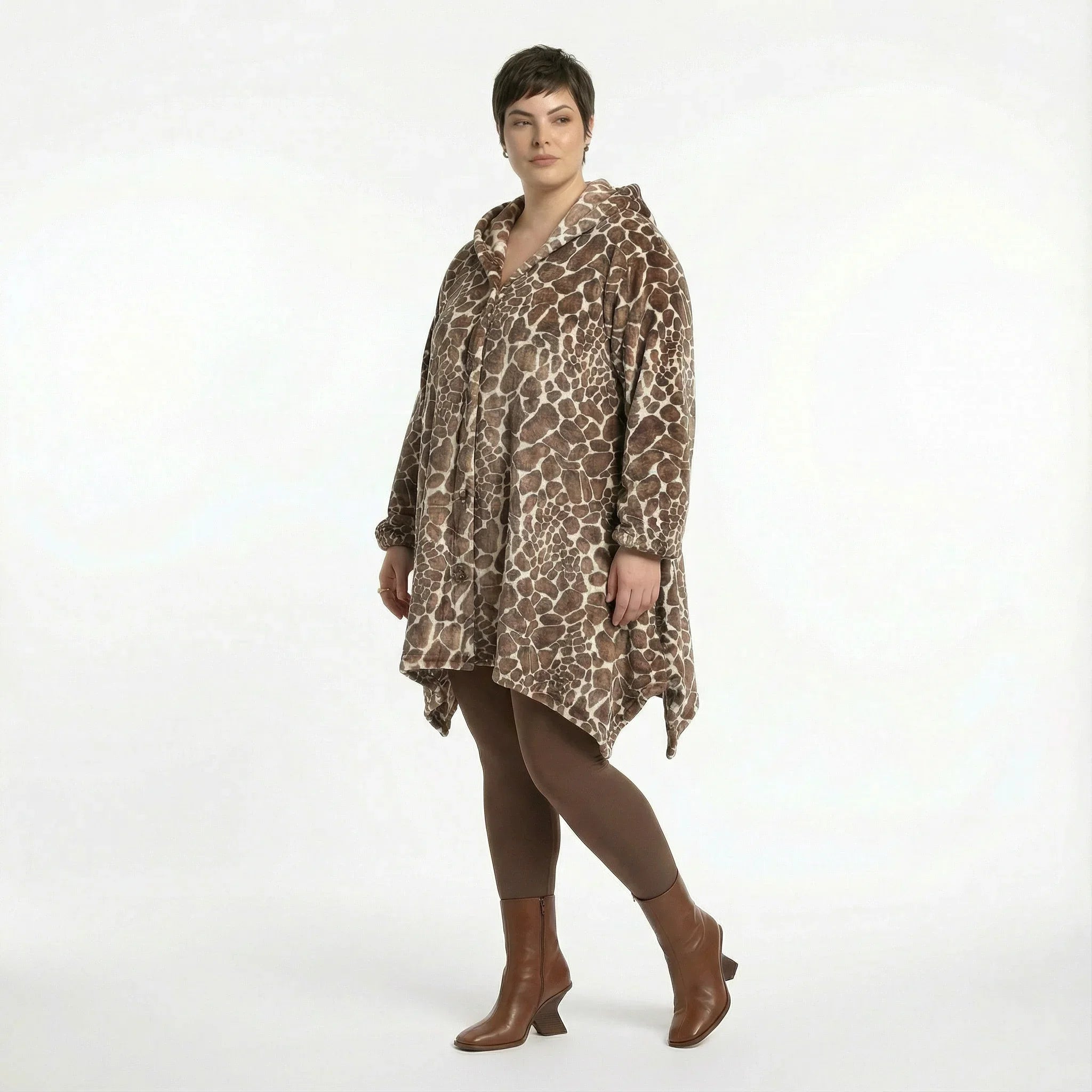 AKH Fashion 2030 Veste, Marron-Écru