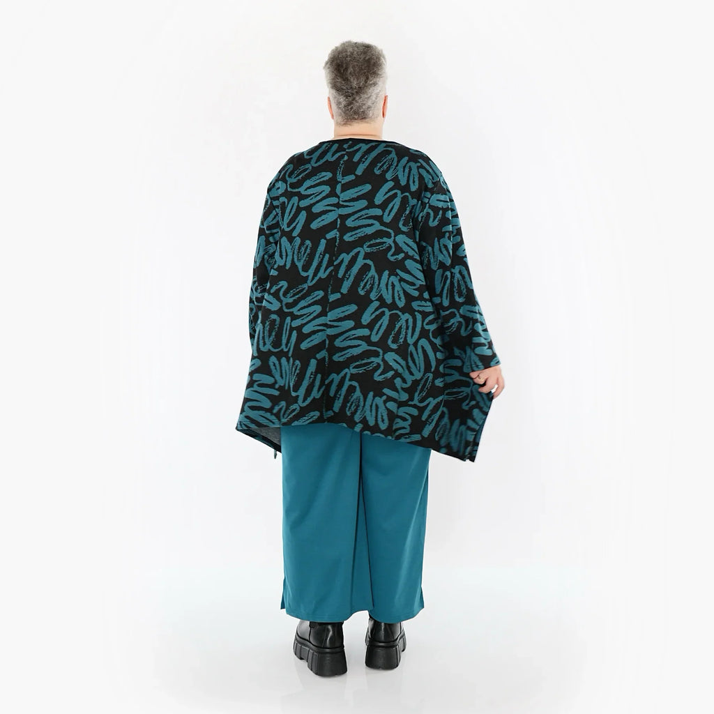 AKH Fashion 1019 Big Shirt, noir-pétrole