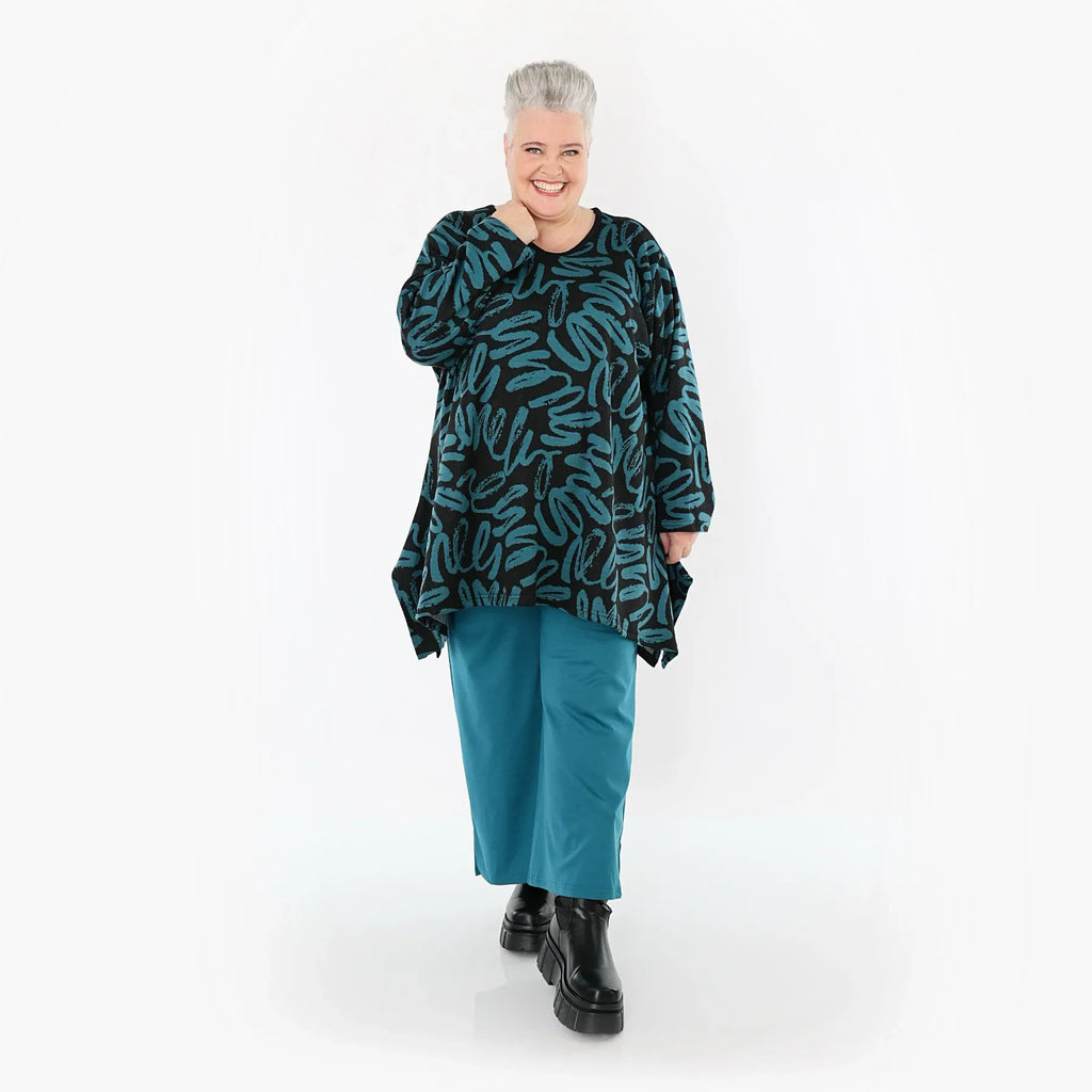 AKH Fashion 1019 Big Shirt, noir-pétrole