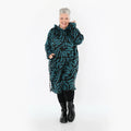 AKH Fashion 6989 Robe, Noir-Pétrole