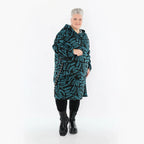 AKH Fashion 6989 Robe, Noir-Pétrole