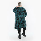 AKH Fashion 6989 Robe, Noir-Pétrole