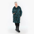 AKH Fashion 6989 Robe, Noir-Pétrole