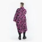 AKH Fashion 7041 Manteau, Noir-Fuchsia
