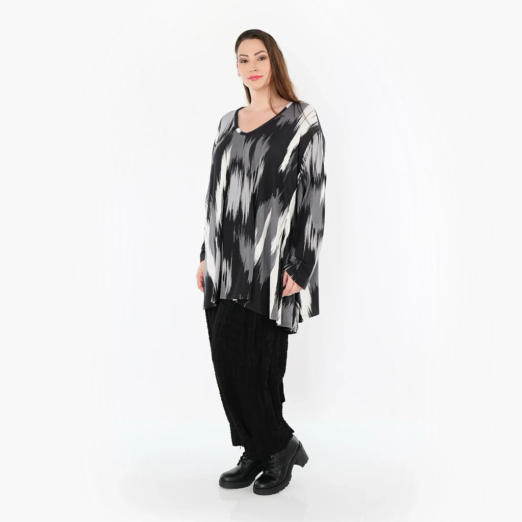 AKH Fashion 593 Big Shirt, noir-gris-blanc