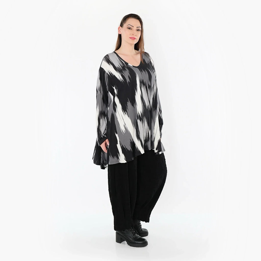 AKH Fashion 593 Big Shirt, noir-gris-blanc