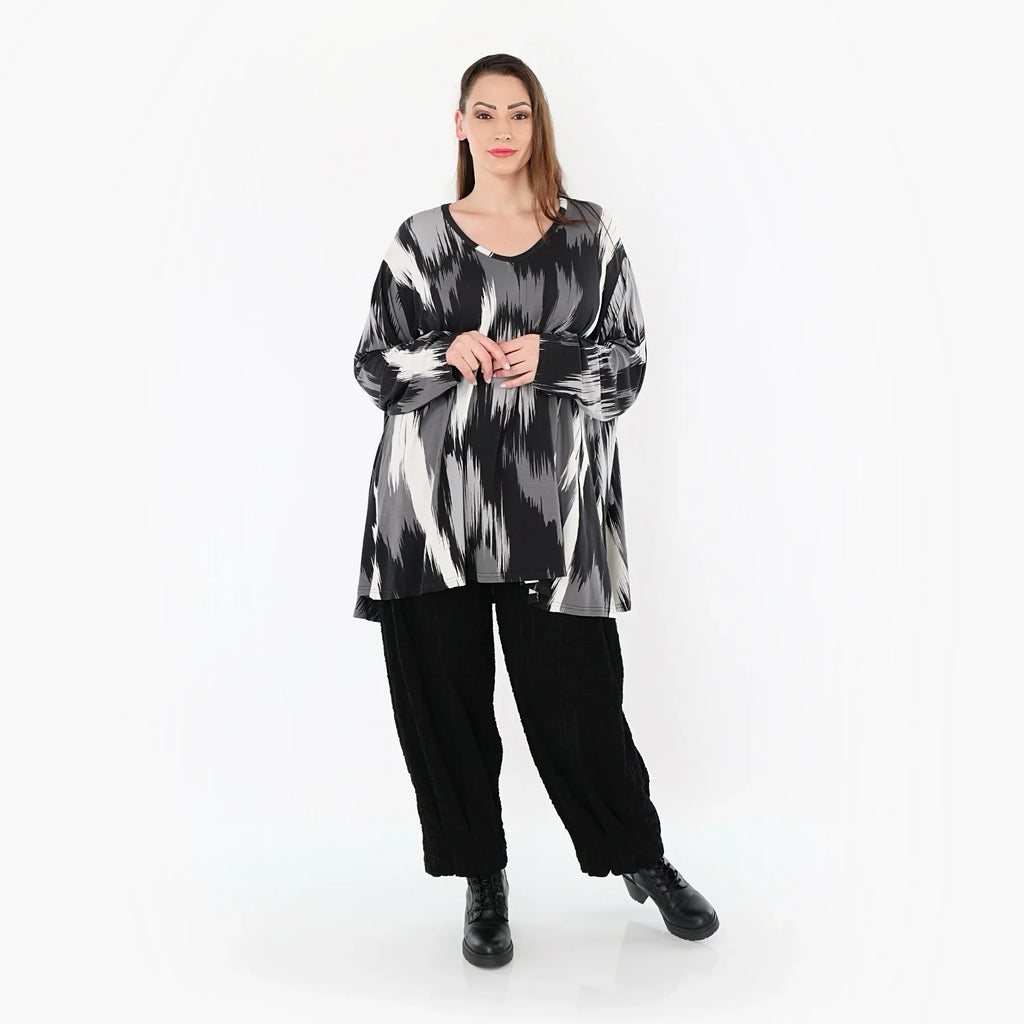 AKH Fashion 593 Big Shirt, noir-gris-blanc