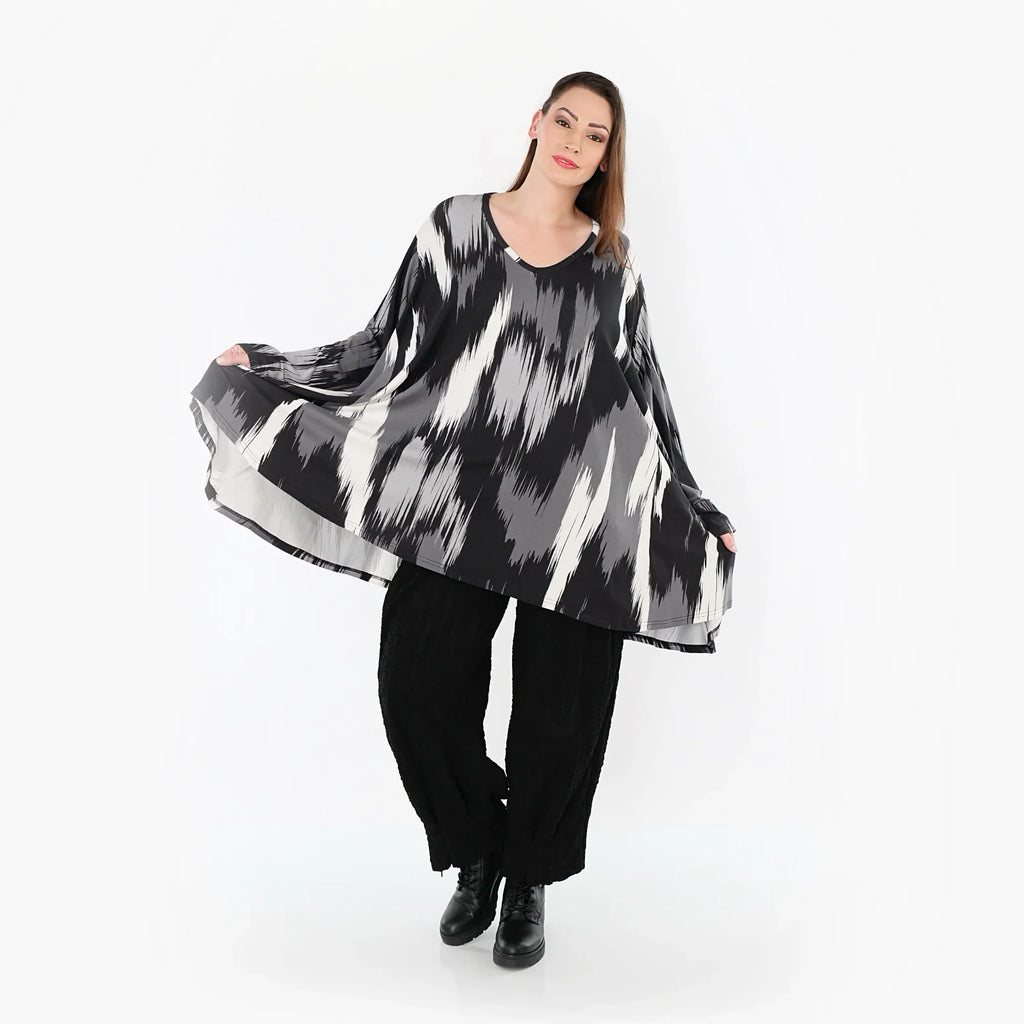 AKH Fashion 593 Big Shirt, noir-gris-blanc