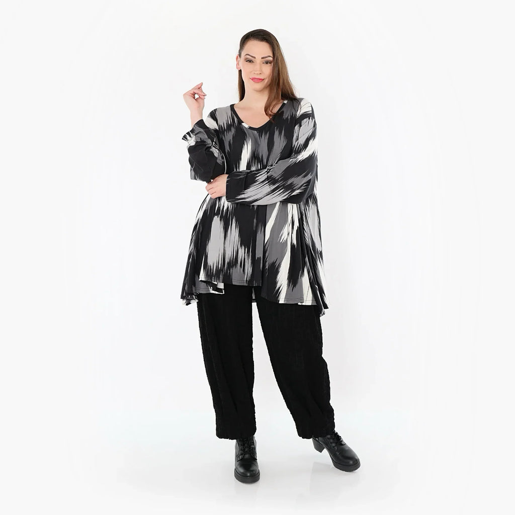 AKH Fashion 593 Big Shirt, noir-gris-blanc