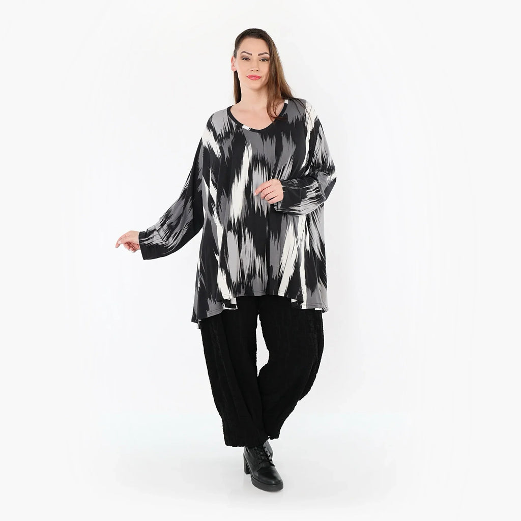 AKH Fashion 593 Big Shirt, noir-gris-blanc