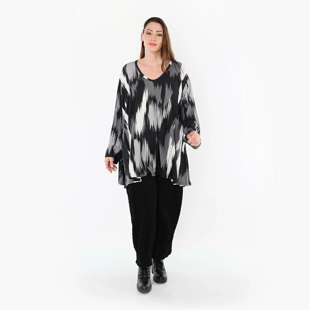 AKH Fashion 593 Big Shirt, noir-gris-blanc
