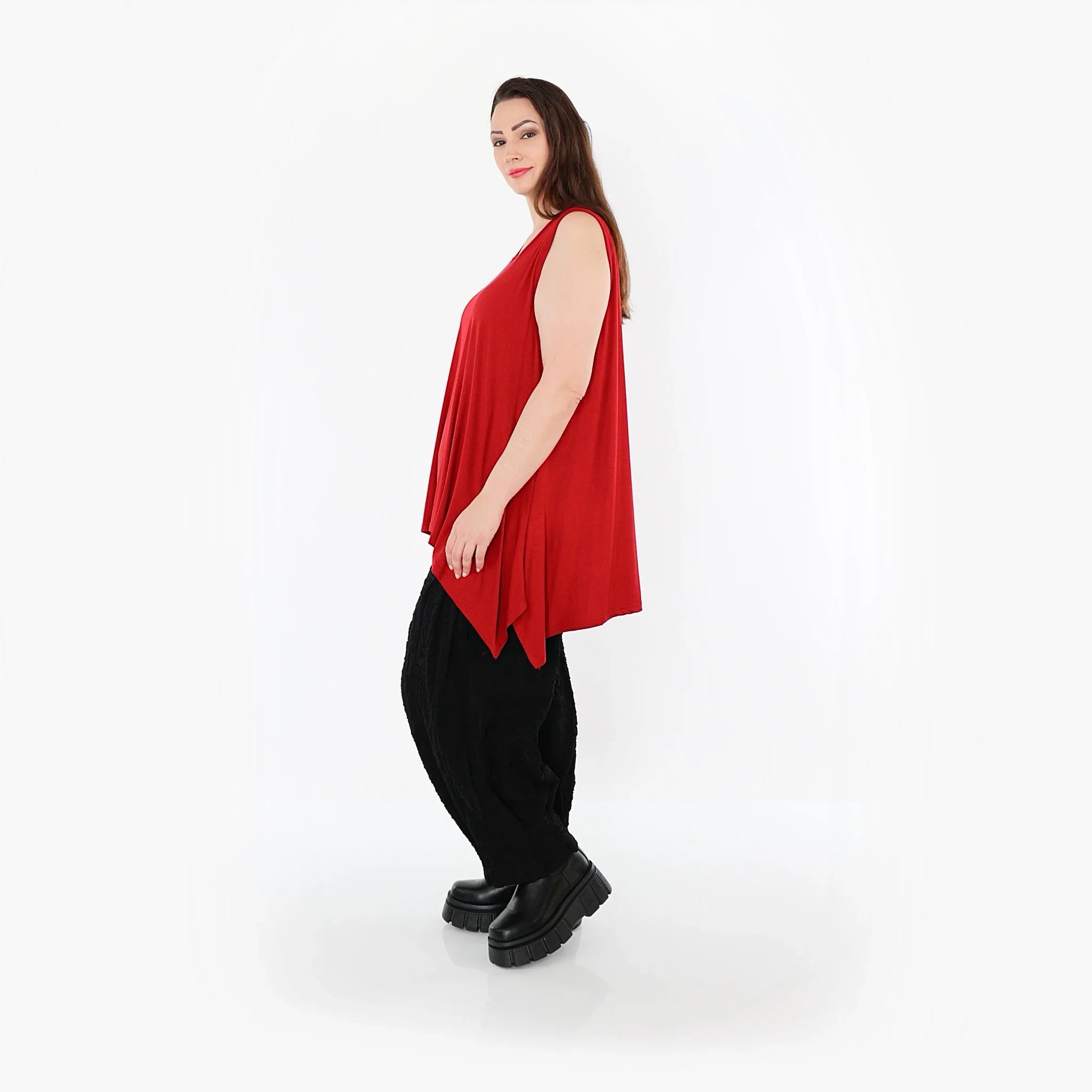 AKH Fashion 3071 Top, Rouge foncé