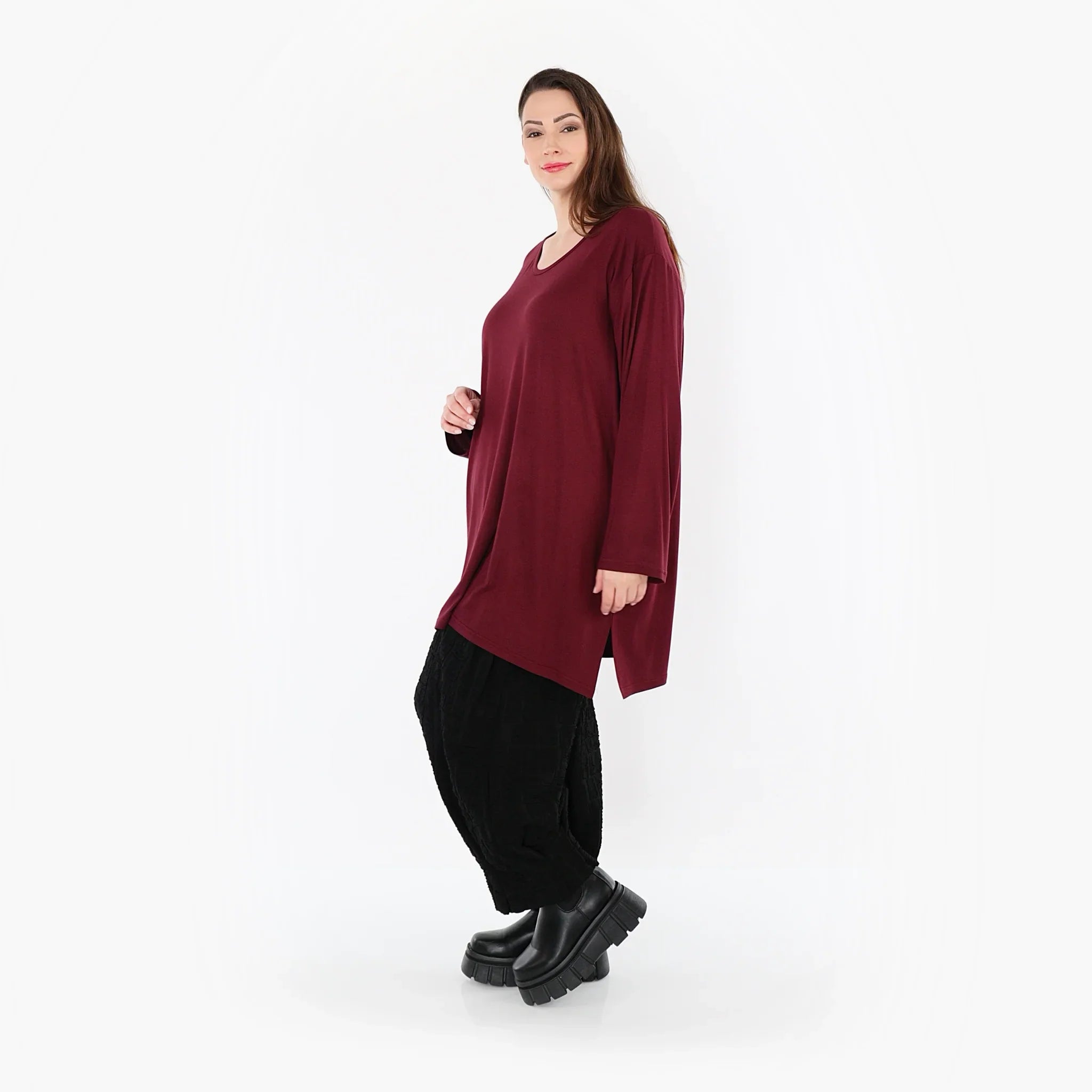 AKH Fashion 7054 Grand T-shirt, Bordeaux