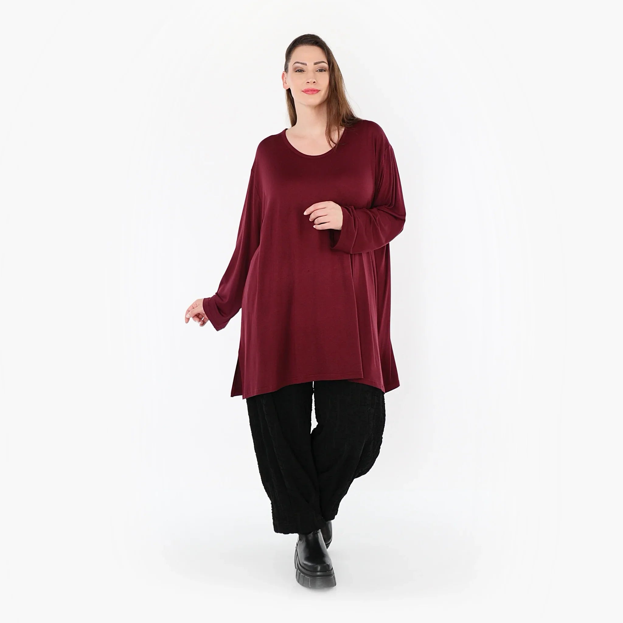 AKH Fashion 7054 Grand T-shirt, Bordeaux