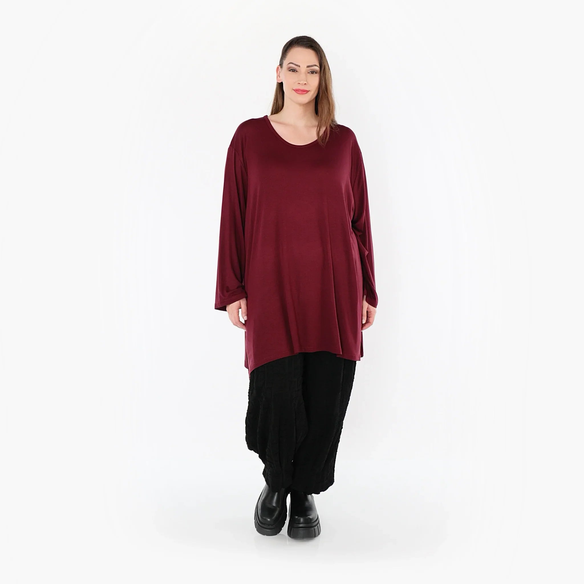 AKH Fashion 7054 Grand T-shirt, Bordeaux
