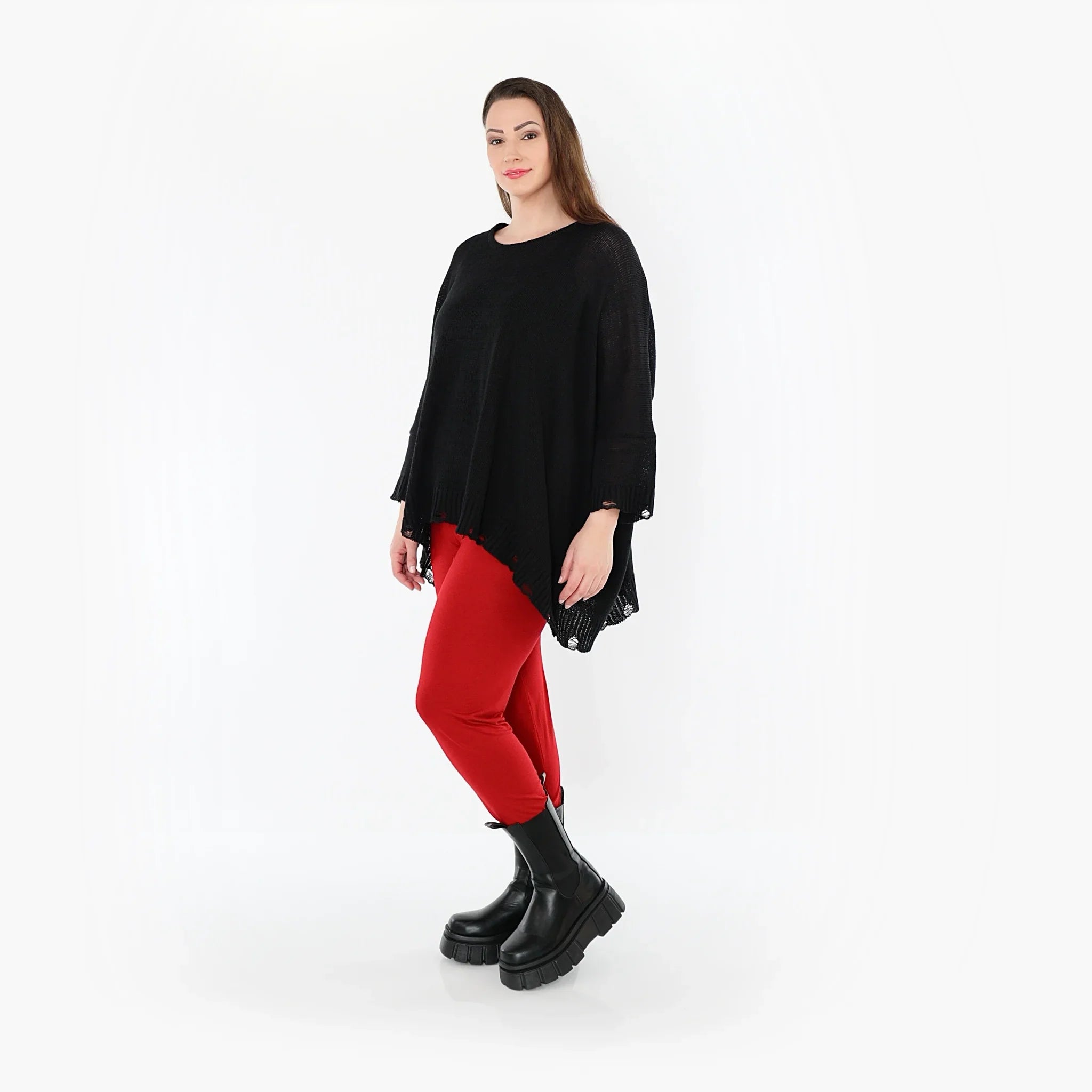 AKH Fashion P100 Legging, Rouge foncé