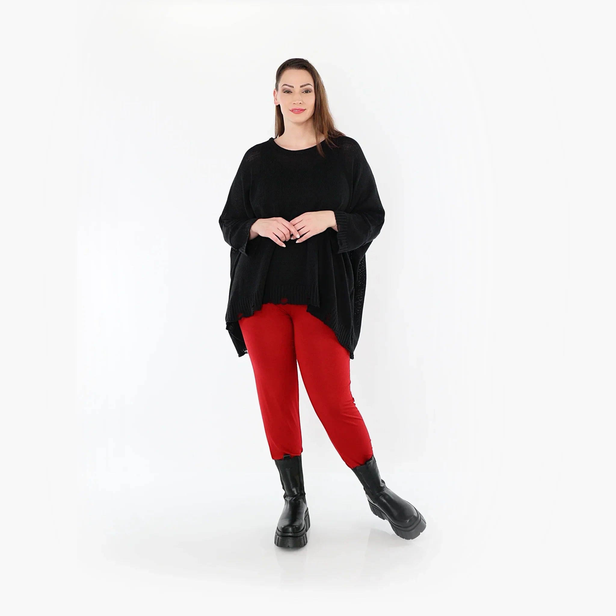 AKH Fashion P100 Legging, Rouge foncé