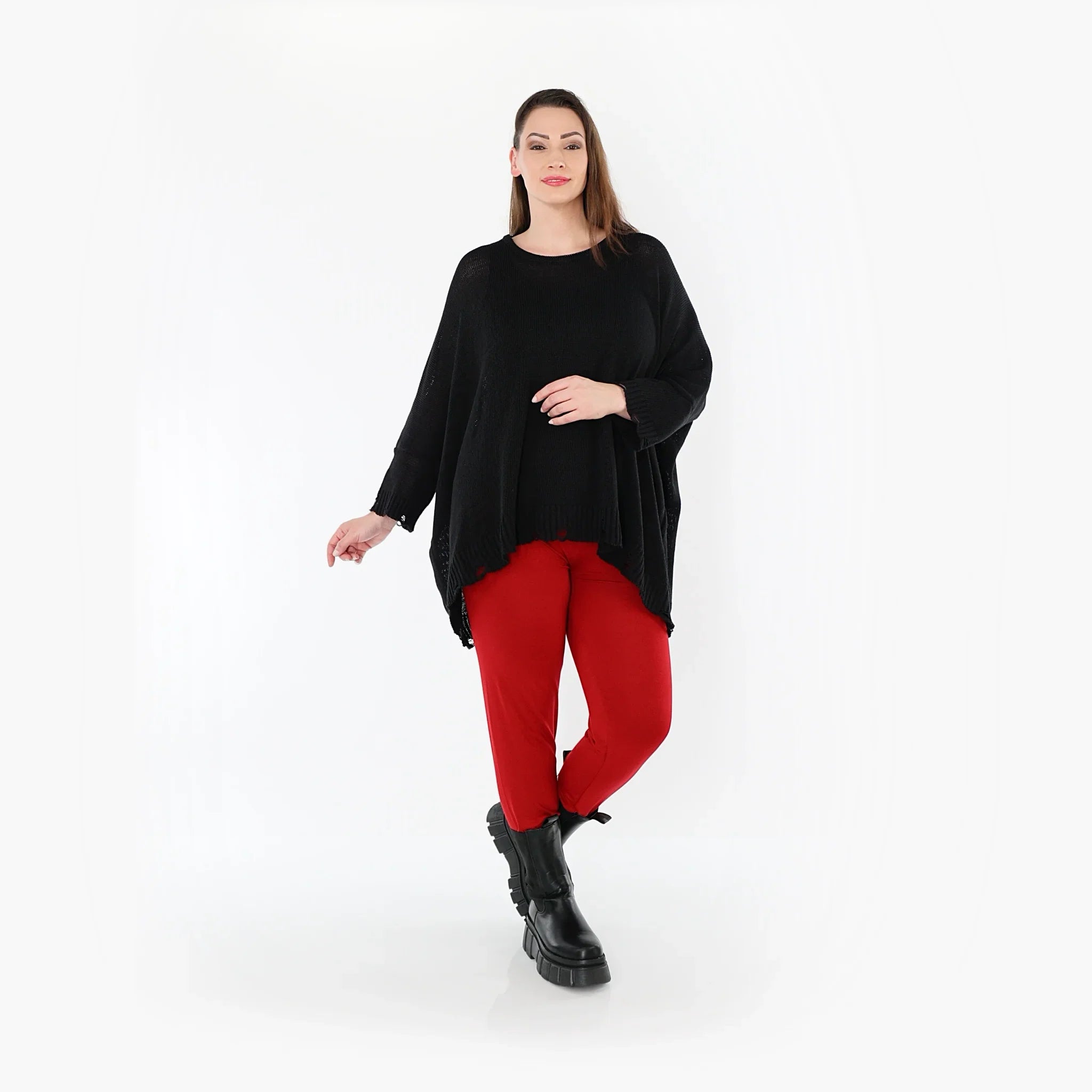 AKH Fashion P100 Legging, Rouge foncé