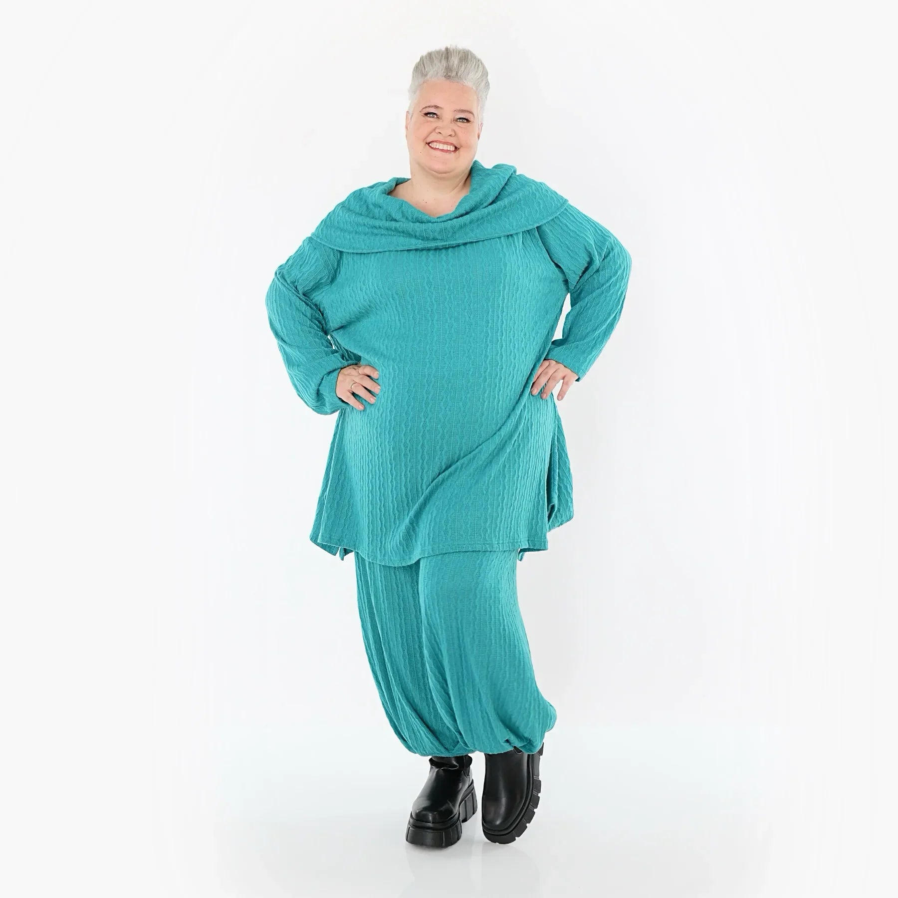 AKH Fashion 5920 Pantalon, Bleu Pétrole