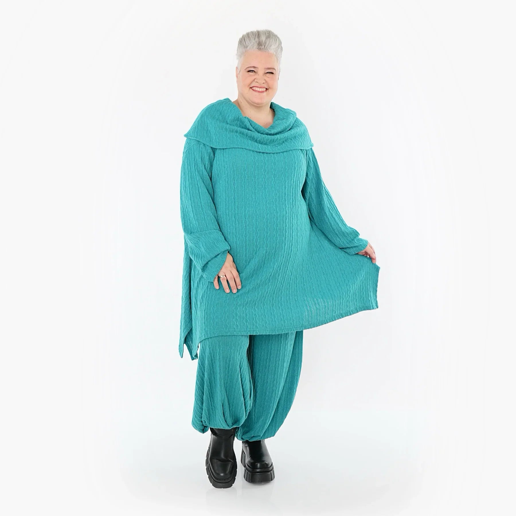 AKH Fashion 5920 Pantalon, Bleu Pétrole