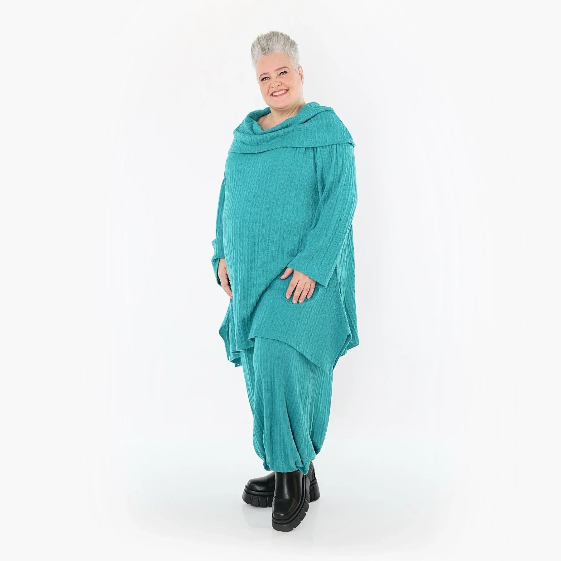 AKH Fashion 5920 Pantalon, Bleu Pétrole