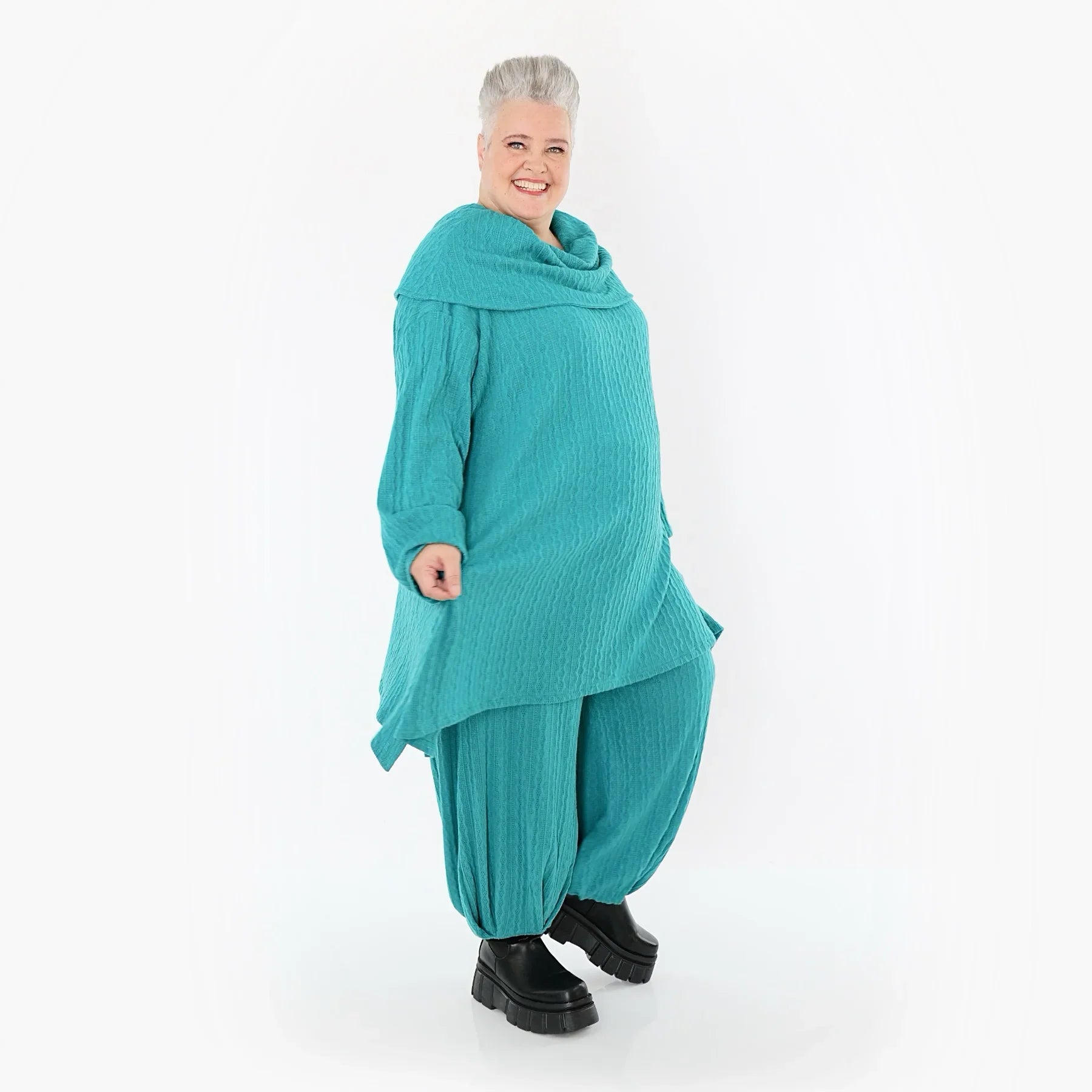 AKH Fashion 5920 Pantalon, Bleu Pétrole