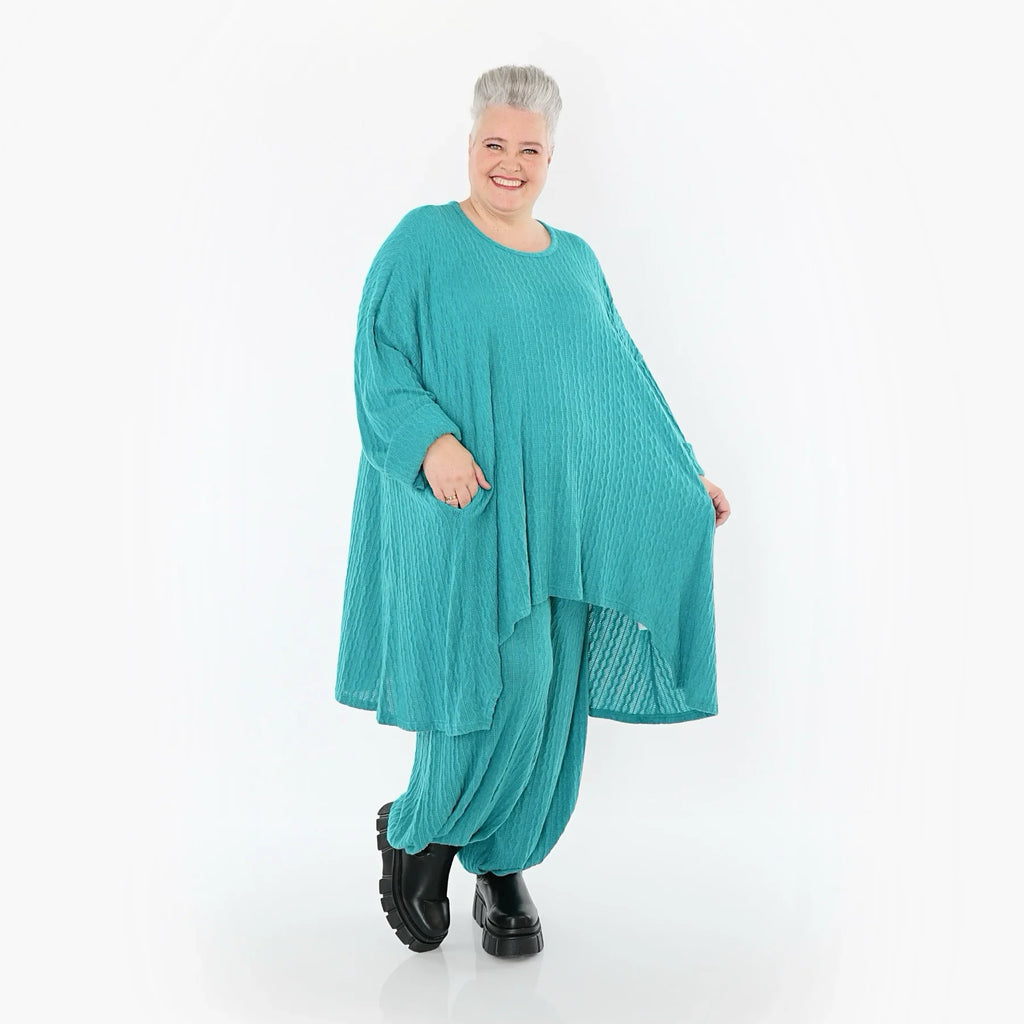 AKH Fashion 7014 Grande Chemise, Bleu pétrole