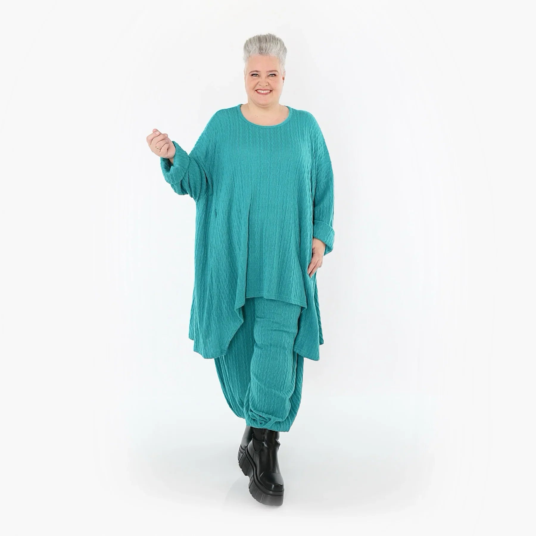 AKH Fashion 7014 Grande Chemise, Bleu pétrole