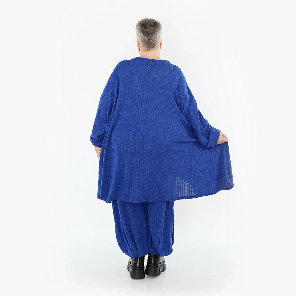 Chemise grande taille AKH Fashion 7014, bleu roi