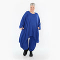 Chemise grande taille AKH Fashion 7014, bleu roi