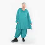AKH Fashion 7145 Tunique Grande Taille, Bleu pétrole