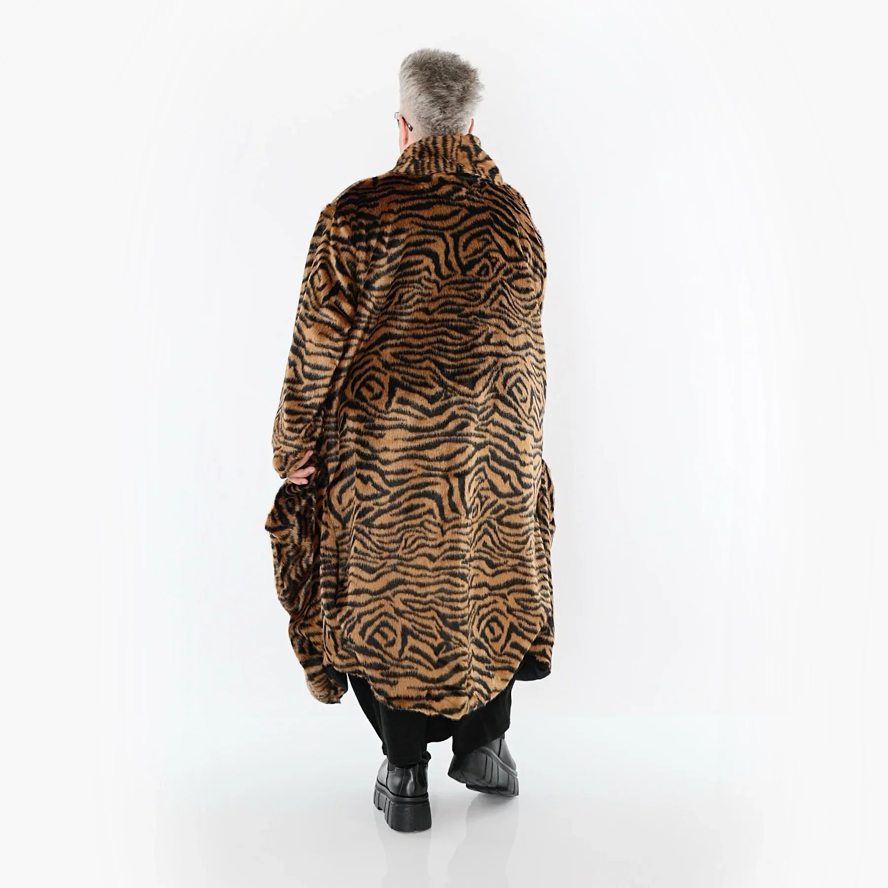 AKH Fashion 6671 Manteau, Cognac-Noir