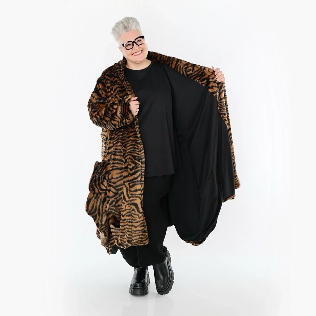 AKH Fashion 6671 Manteau, Cognac-Noir