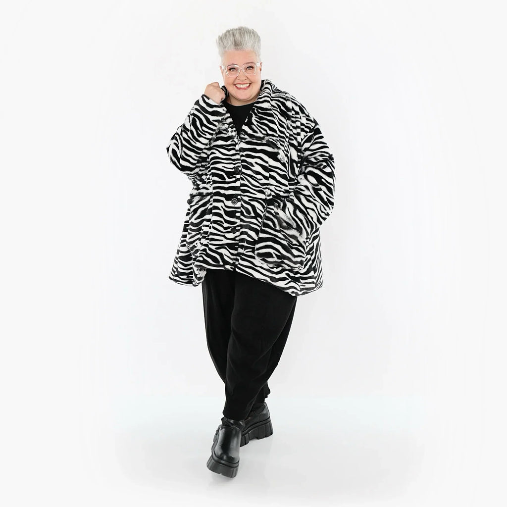 AKH Fashion 6749 Veste, Noir-Blanc